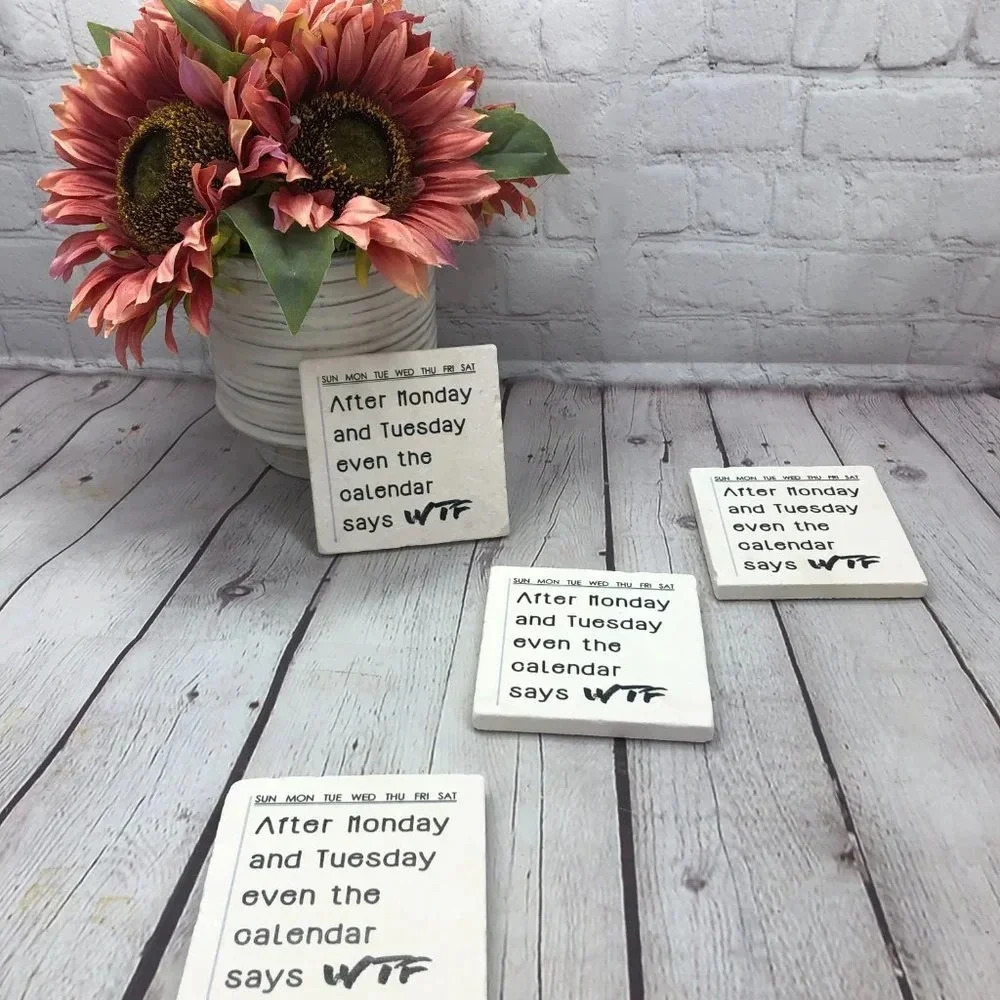 Coasters CALENDAR SAYS WTF DRINK COASTER set of 4